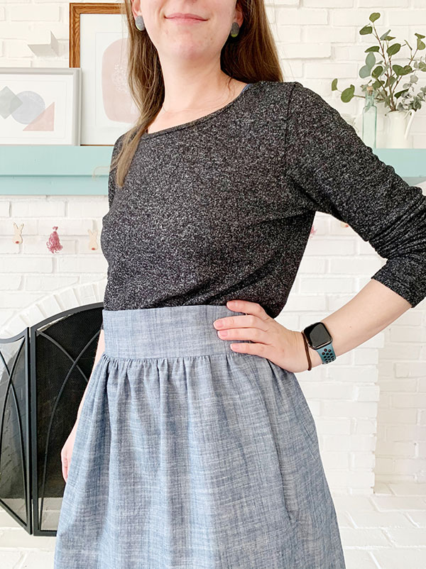 how to sew a gathered skirt without a pattern