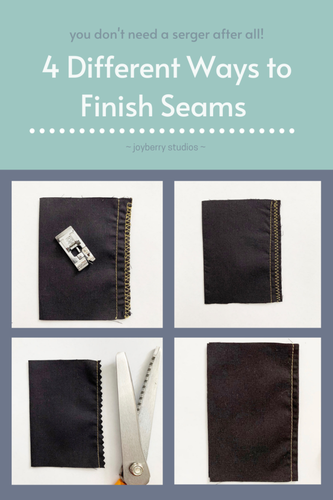 4 ways to finish seams without a serger Pinterest photo