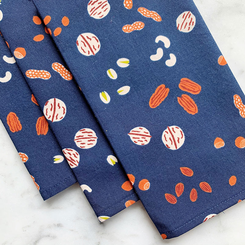 sew cloth napkins with fun nut fabric
