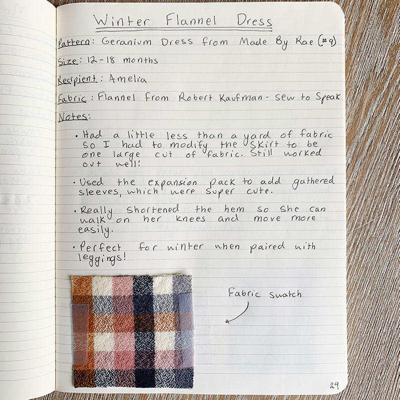 notes on winter flannel dress