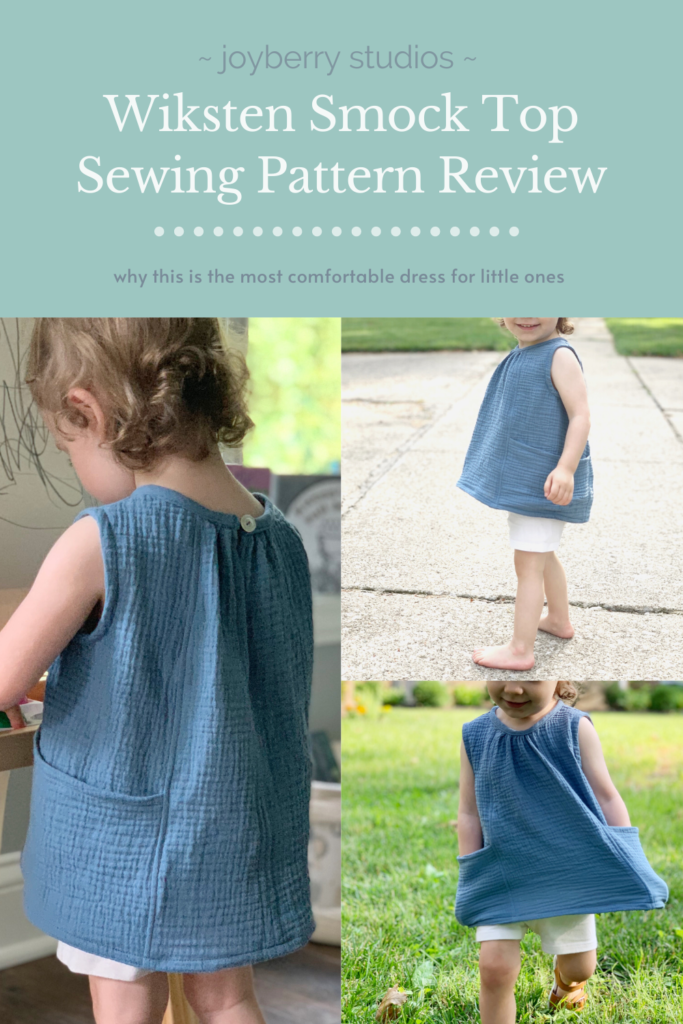 pinterest graphic for Wiksten Smock Top sewing pattern review