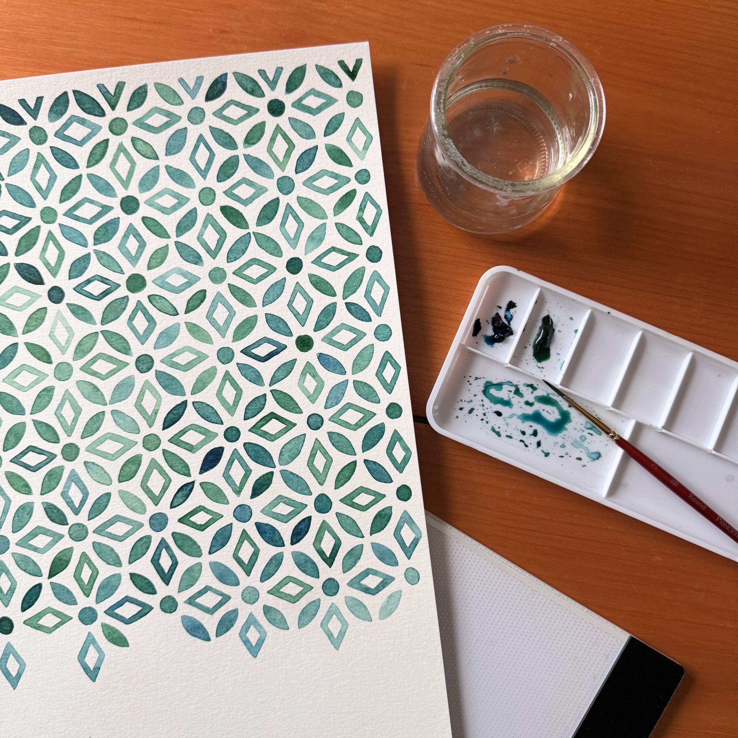 Easy DIY Art – Geometric Watercolor Print